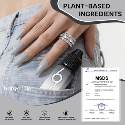 Babyongle Airbrush Gel Nail Polish - Milk Grey(B-15) - 15ML / 0.5 FL.OZ