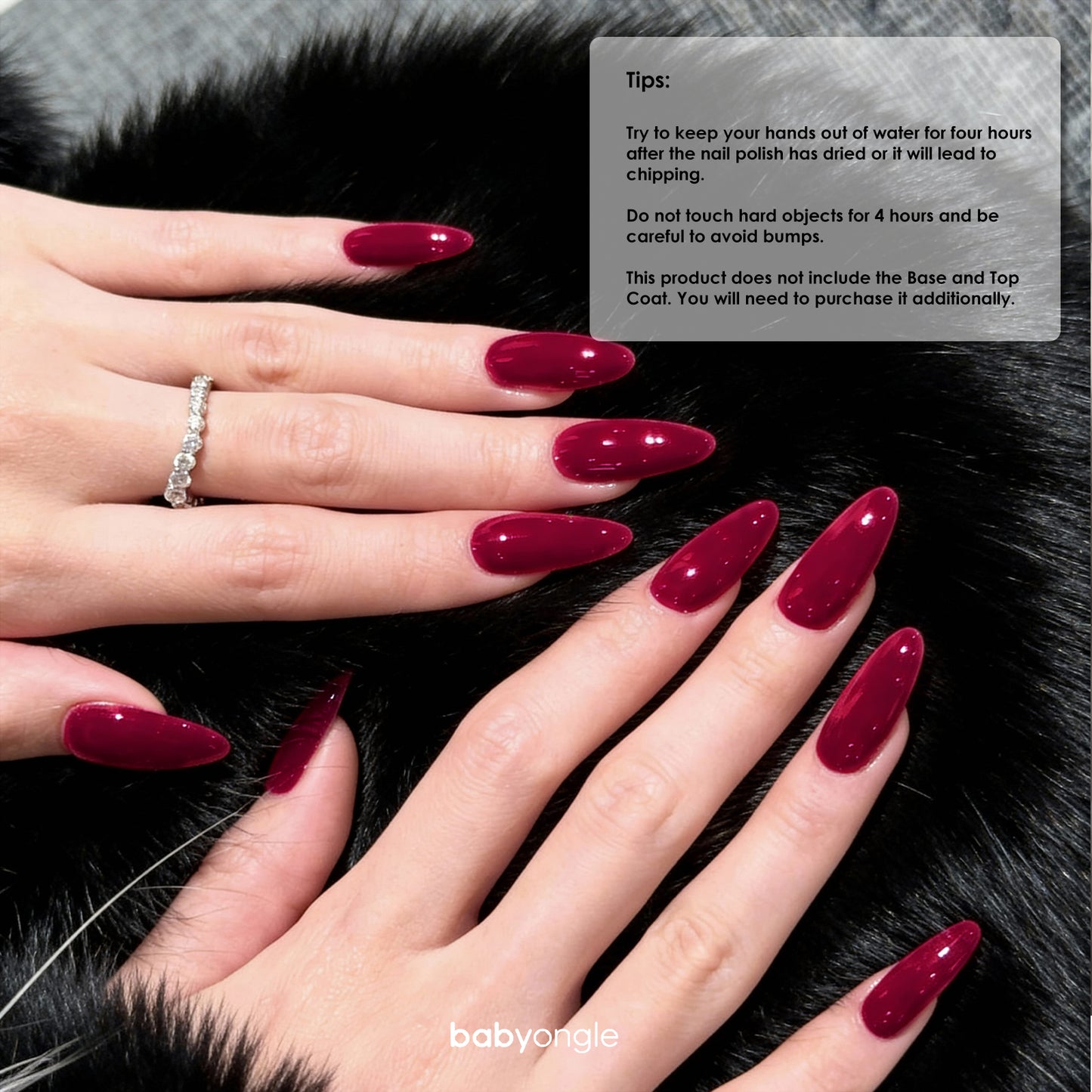 Babyongle Quick Dry Nail Polish for Nail Art - Burgundy Red#113 - 14ML / 0.47FL.OZ