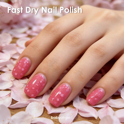 Babyongle Quick Dry Nail Polish for Nail Art - Peach Pink#128 - 14ML / 0.47FL.OZ