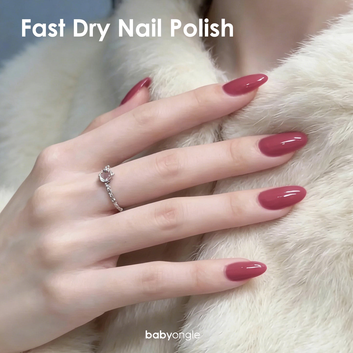 Babyongle Quick Dry Nail Polish for Nail Art - Dusty Rose#122 - 14ML / 0.47FL.OZ