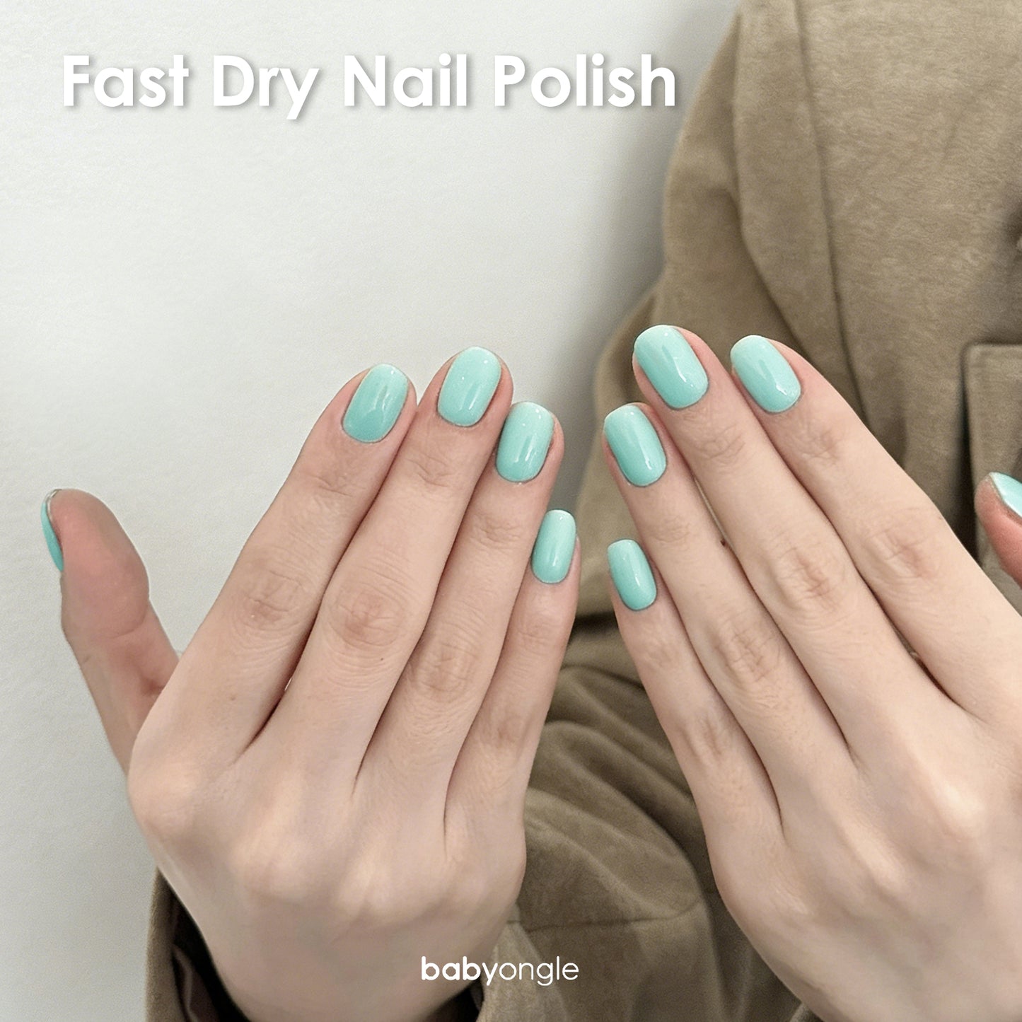 Babyongle Quick Dry Nail Polish for Nail Art - Light Green#109 - 14ML / 0.47FL.OZ
