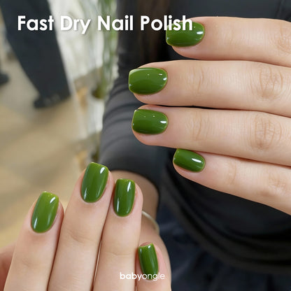Babyongle Quick Dry Nail Polish for Nail Art - Avocado Green#111 - 14ML / 0.47FL.OZ