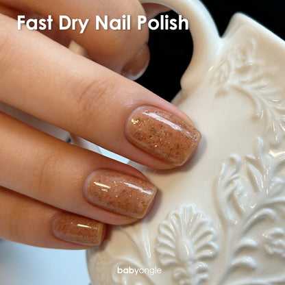 Babyongle Quick Dry Nail Polish for Nail Art - Shimmery Nude#129 - 14ML / 0.47FL.OZ