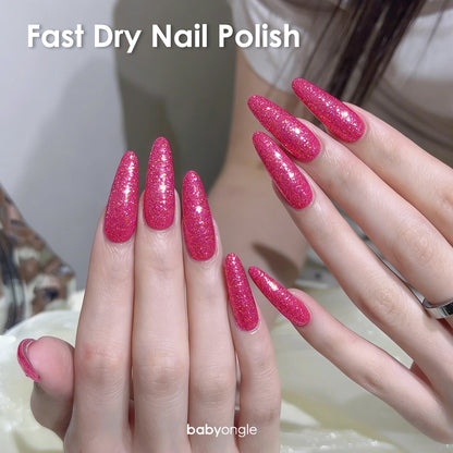 Babyongle Quick Dry Nail Polish for Nail Art - Shimmer Pink#127 - 14ML / 0.47FL.OZ