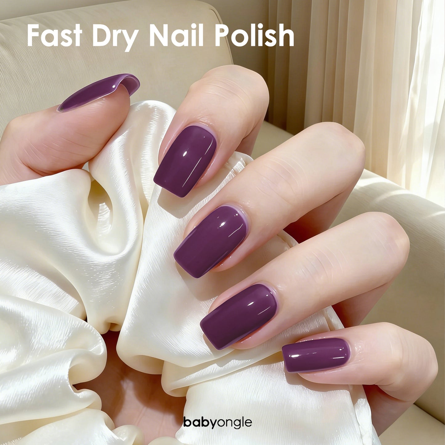 Babyongle Quick Dry Nail Polish for Nail Art - Purple Pink#121 - 14ML / 0.47FL.OZ