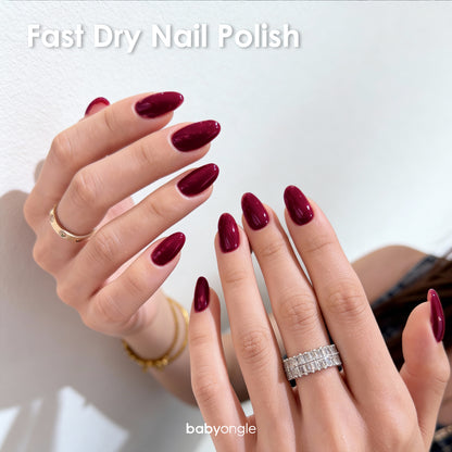 Babyongle Quick Dry Nail Polish for Nail Art - Burgundy Red#113 - 14ML / 0.47FL.OZ