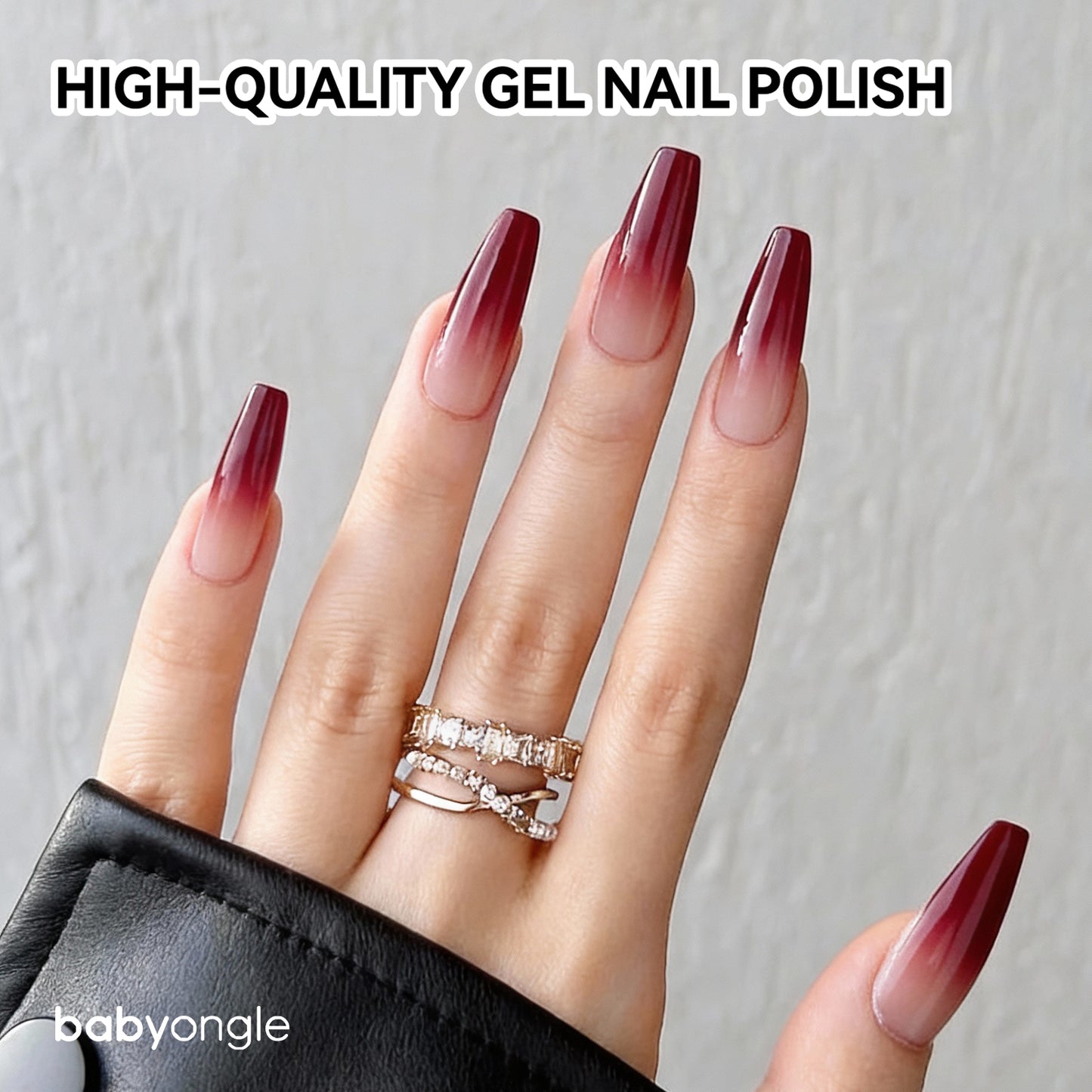 Babyongle Airbrush Gel Nail Polish - Wine Red(B-18) - 15ML / 0.5 FL.OZ