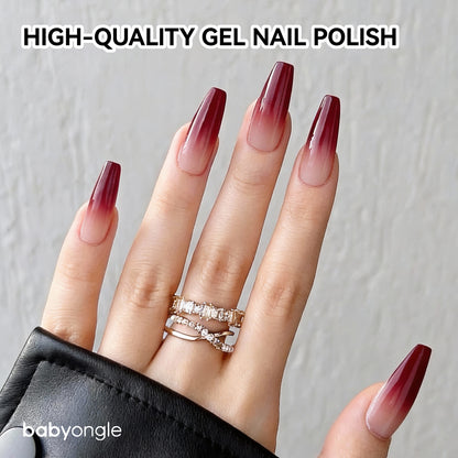 Babyongle Airbrush Gel Nail Polish - Wine Red(B-18) - 15ML / 0.5 FL.OZ