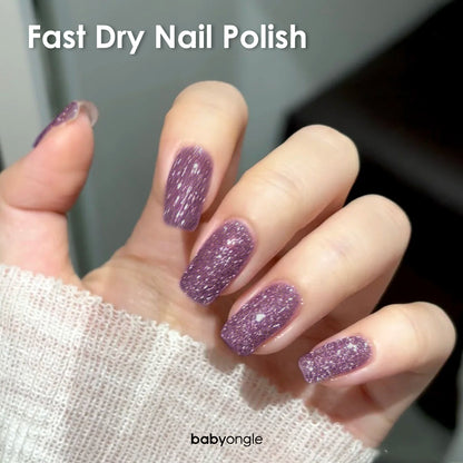 Babyongle Quick Dry Nail Polish for Nail Art - Shimmer Purple#126 - 14ML / 0.47FL.OZ
