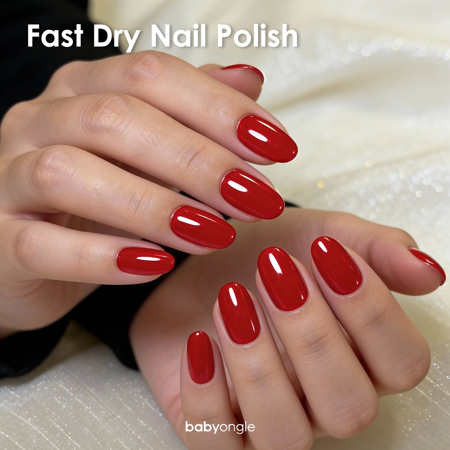 Babyongle Quick Dry Nail Polish for Nail Art - Vibrant Red#105 - 14ML / 0.47FL.OZ