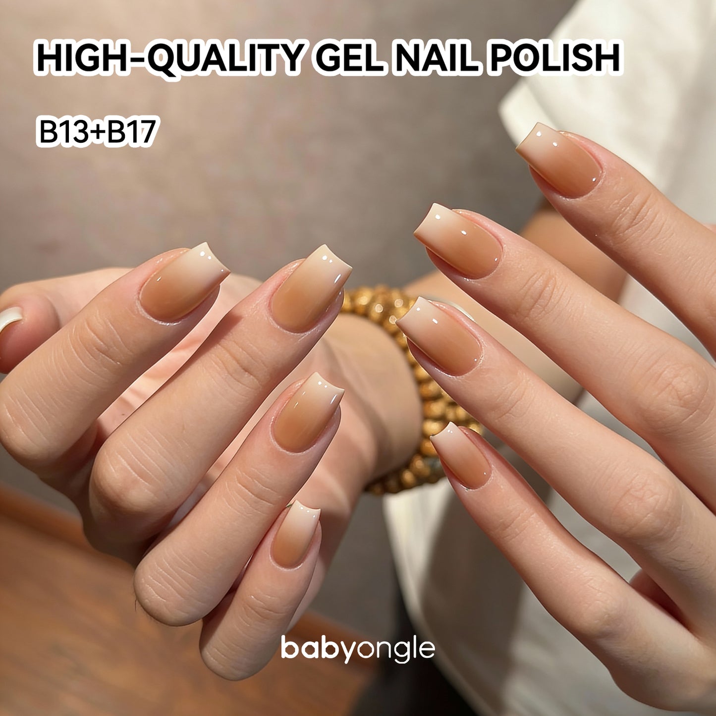 Babyongle Airbrush Gel Nail Polish - Milky White(B-13) - 15ML / 0.5 FL.OZ