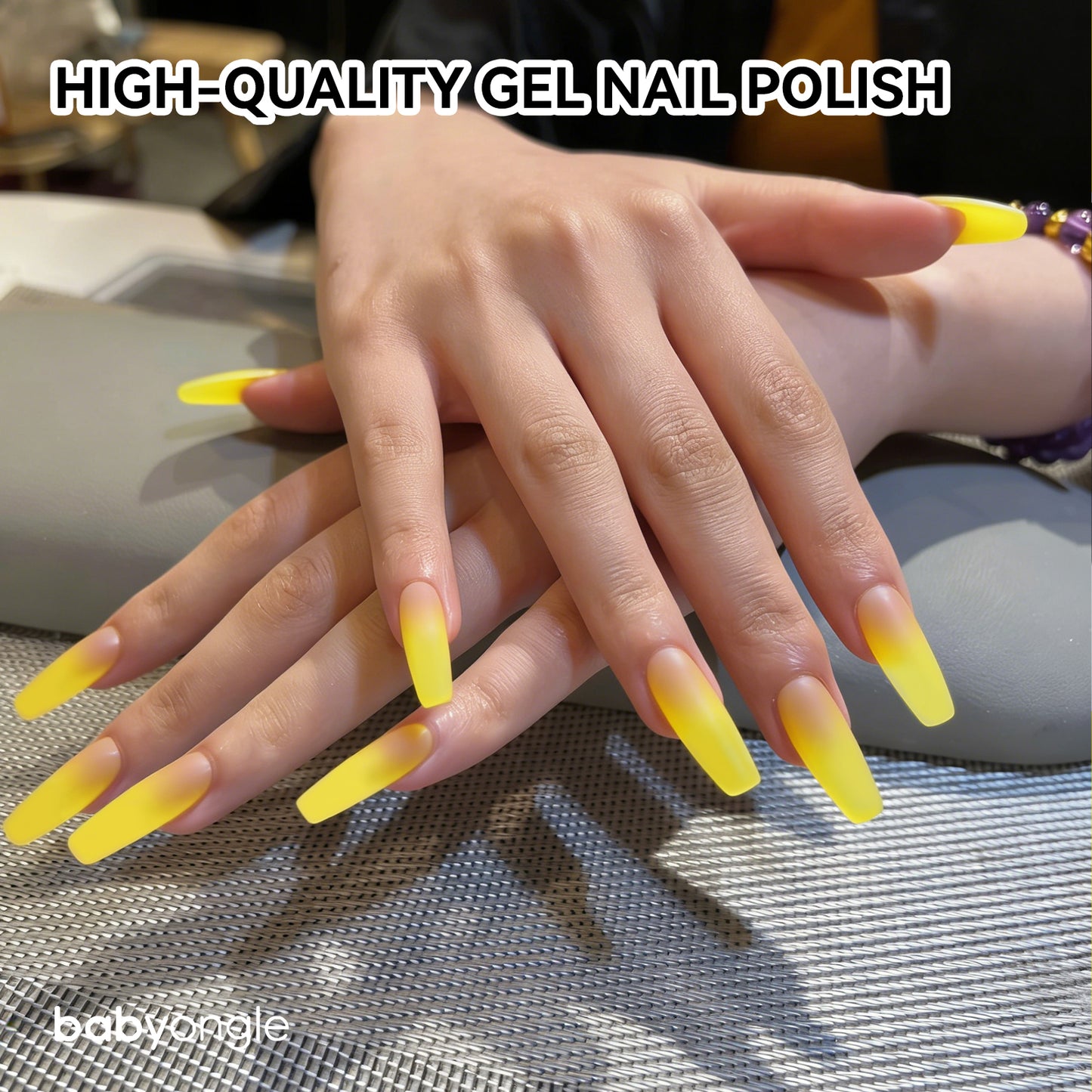 Babyongle Airbrush Gel Nail Polish - Fluorescent Yellow(B-08) - 15ML / 0.5 FL.OZ