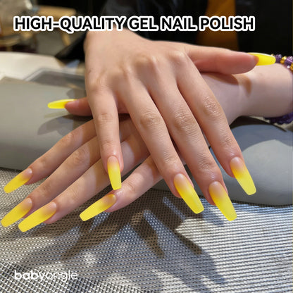 Babyongle Airbrush Gel Nail Polish - Fluorescent Yellow(B-08) - 15ML / 0.5 FL.OZ