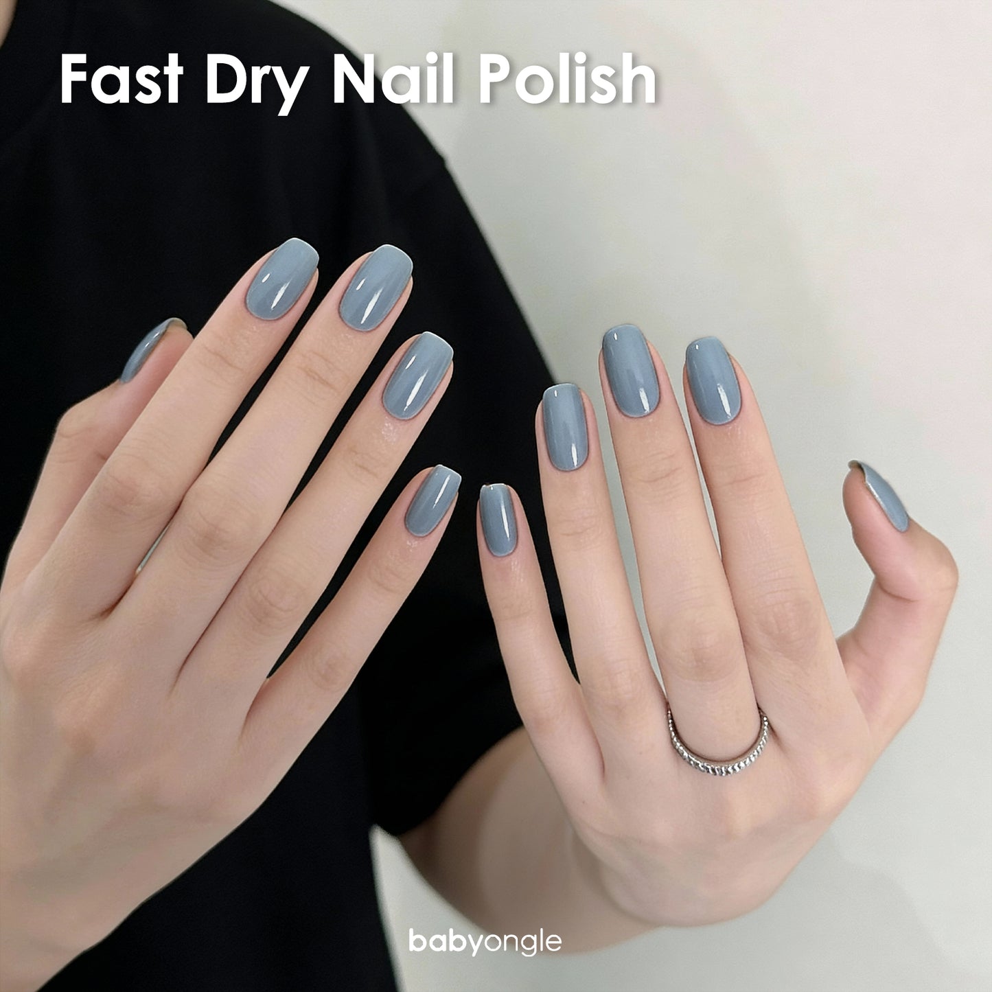 Babyongle Quick Dry Nail Polish for Nail Art - Light Blue#101 - 14ML / 0.47FL.OZ
