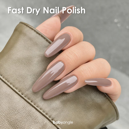 Babyongle Quick Dry Nail Polish for Nail Art - Nude Brown#103 - 14ML / 0.47FL.OZ