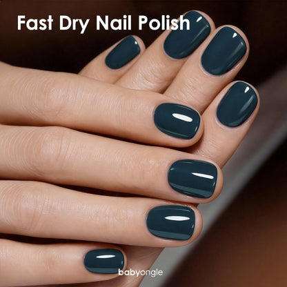 Babyongle Quick Dry Nail Polish for Nail Art - Hazy Blue#124 - 14ML / 0.47FL.OZ
