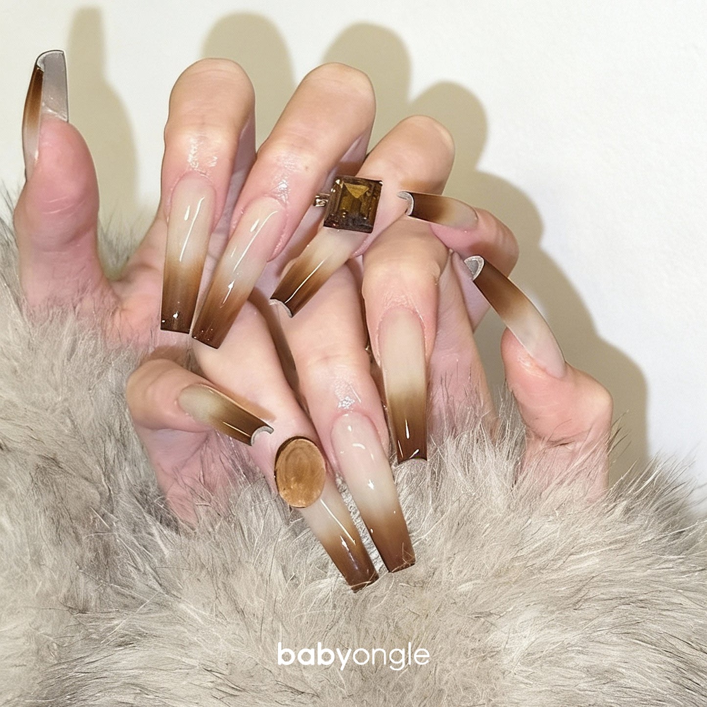 Babyongle Airbrush Gel Nail Polish - Light Coffee(B-17) - 15ML / 0.5 FL.OZ