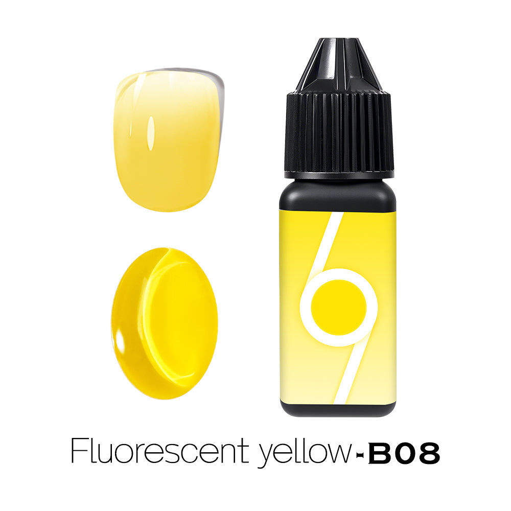 Babyongle Airbrush Gel Nail Polish - Fluorescent Yellow(B-08) - 15ML / 0.5 FL.OZ