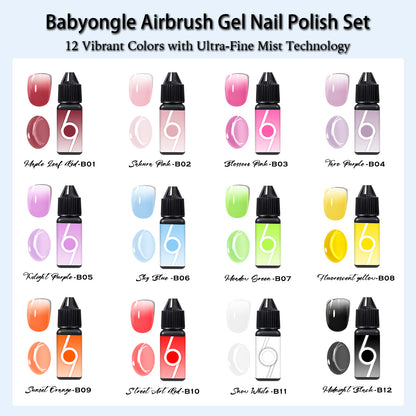 Babyongle Airbrush Gel Nail Polish Set - 1st Edition